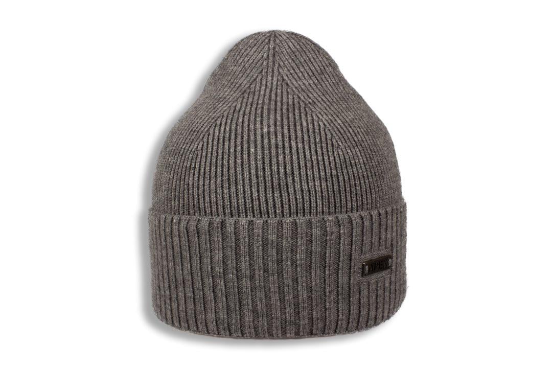 Шапка молодіжна Apex АРКТІК кашемірова з відворотом утеплена флісом one size Сірий (282214)