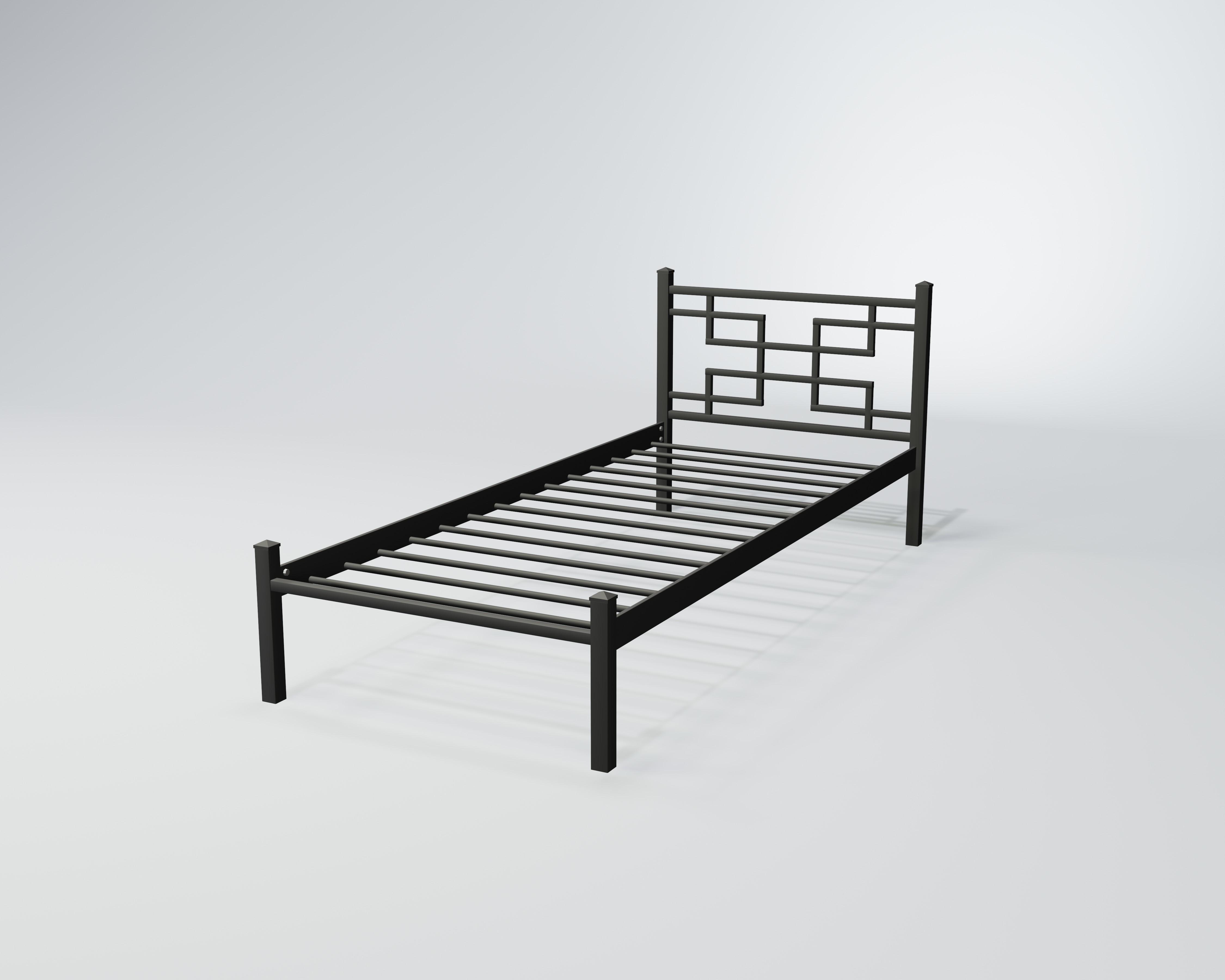 Кровать металлическая Фавор Мини 90x200 см Черный бархат