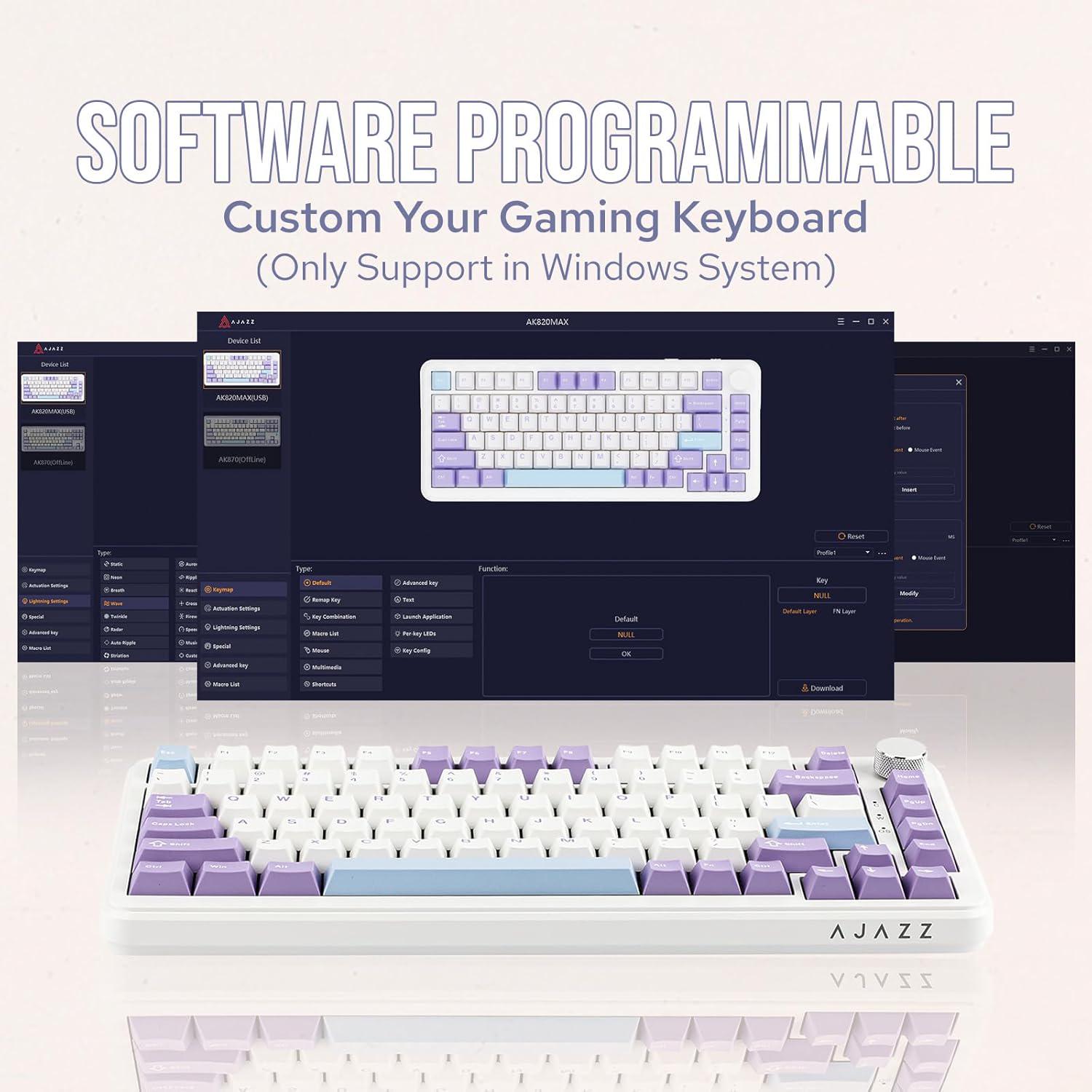 Клавиатура механическая Ajazz AK820 Max HE с магнитными переключателями Белый (25250378) - фото 6