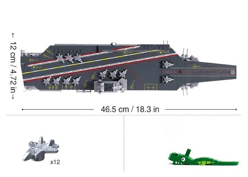 Конструктор Sluban M38-B1211 Авианосец в коробке (113438) - фото 3