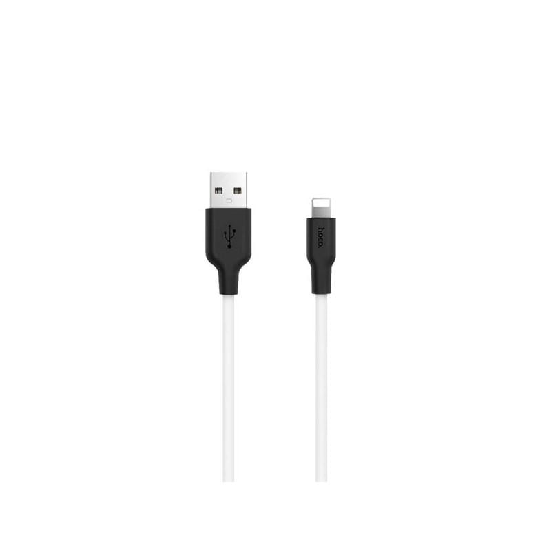 Кабель Hoco X21 USB-Lightning быстрая зарядка силиконовый 1 м Белый (1962070011)