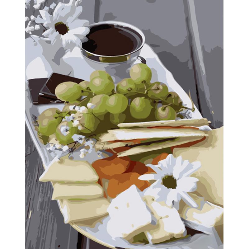 Картина по номерам Strateg Премиум Сбалансированный завтрак 40x50 см (GS1030)