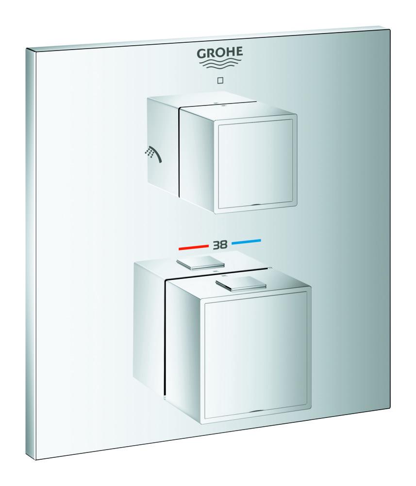 Смеситель скрытого монтажа с термостатом на 2 потребителя Grohe Grohtherm Cube (24154000)