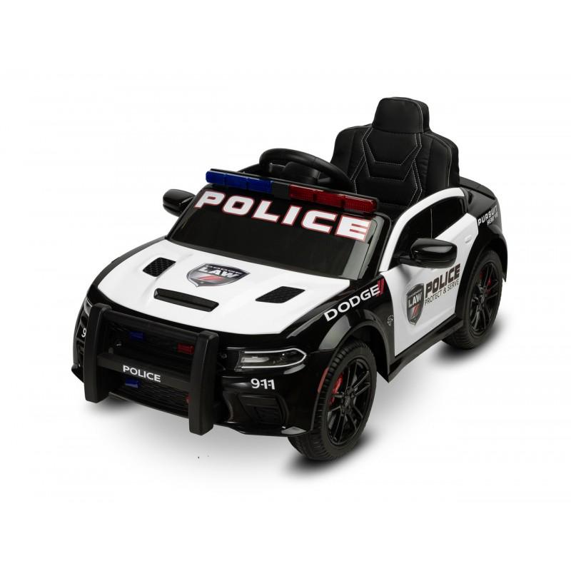 Электромобиль детский Caretero Dodge Charger Полиция 2 мотора по 40 W с пультом ДУ White (392936)