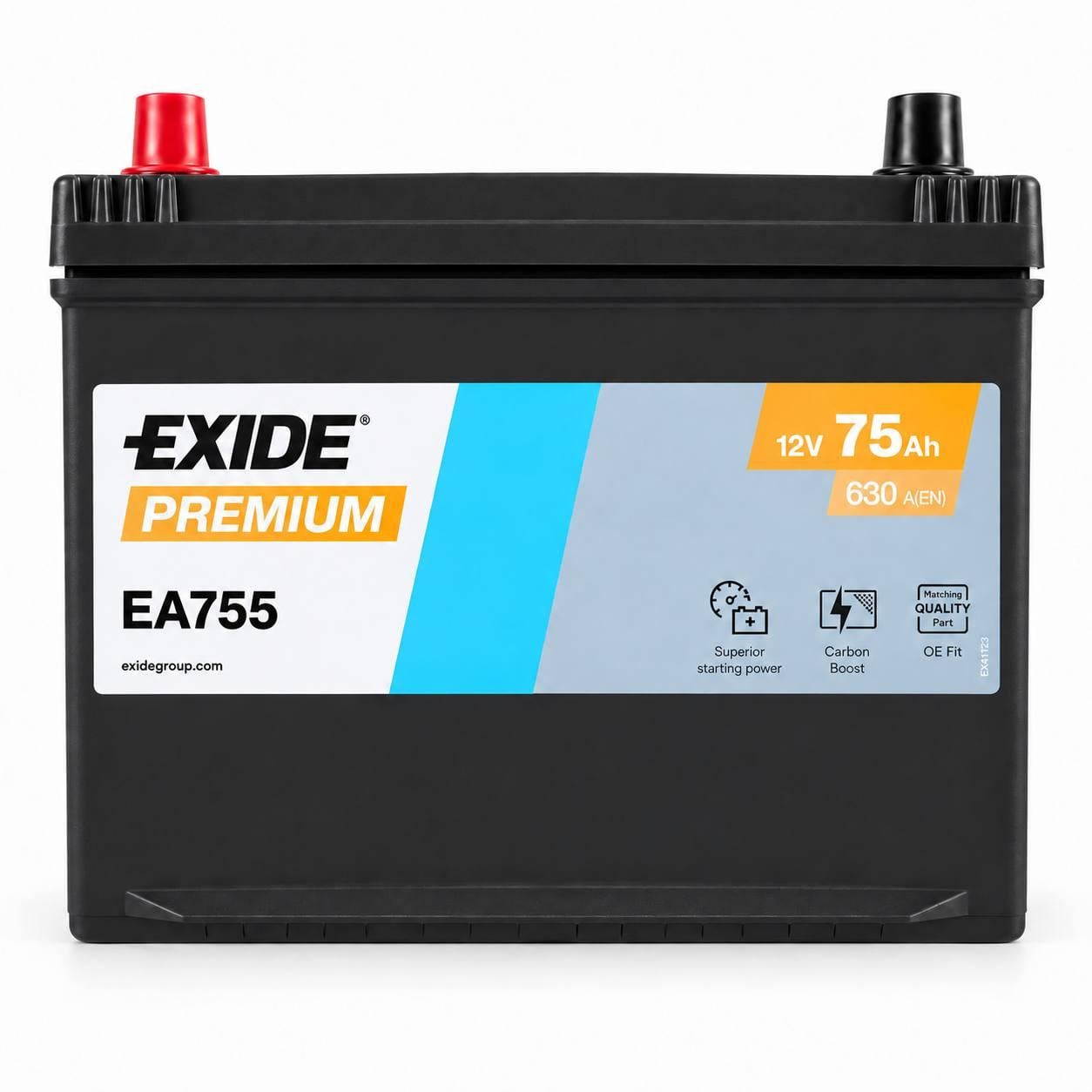 Акумулятор автомобільний EXIDE Asia 75 Ah 630A L+ 12V (3204699863) Акумулятор автомобільний EXIDE Asia 75 Ah 630A L+ 12V (3204699863)