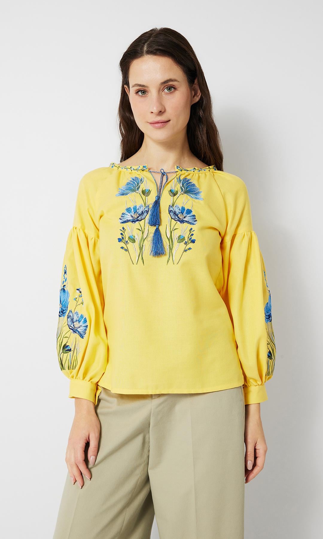 Вишиванка жіноча Вишиваночка р. 58 Жовтий (2205-8)