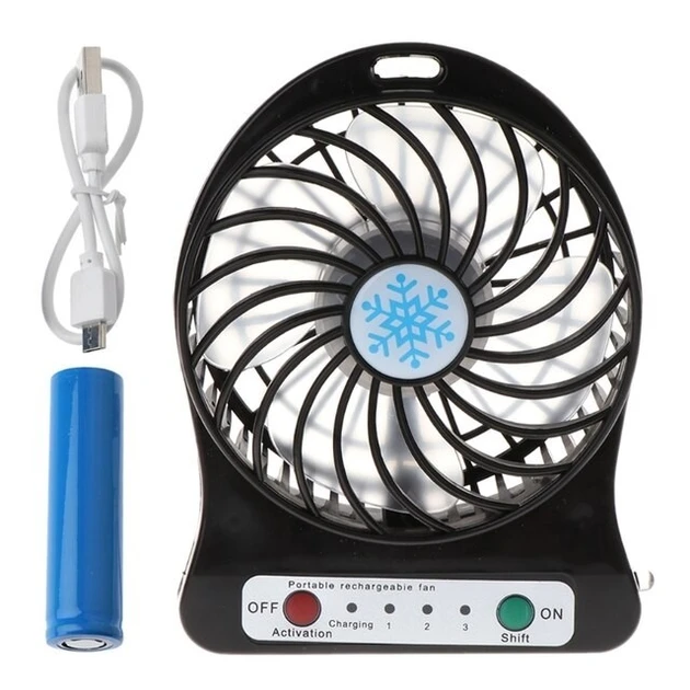 Вентилятор настольный Mini Fan XSFS-01 с аккумулятором 18650 Черный (4376)