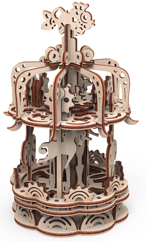 Конструктор деревянный Mr.Playwood Очаровательная карусель (10404)