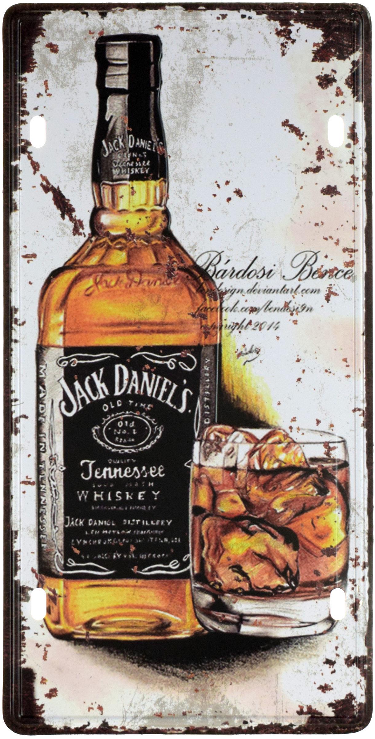 Табличка металева Jack Daniel’s Стакан З Льодом 15x30 см Табличка металева Jack Daniel’s Стакан З Льодом 15x30 см