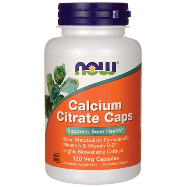 Кальций Цитрат Магний Цинк и Витамин Д3 Now Foods Calcium Citrate 120 вег. капс.