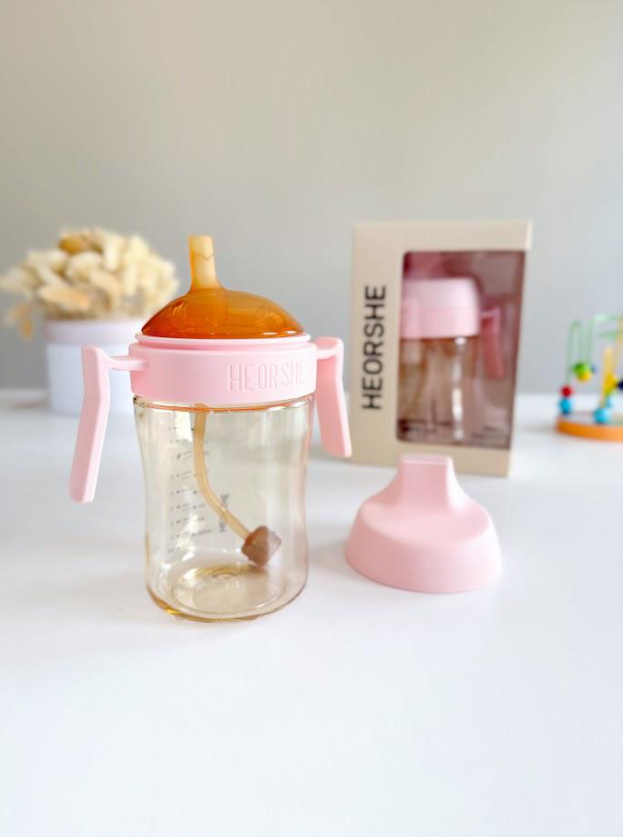 Поїльник дитячий HEORSHE 9+ міс 300 мл Рожевий (28056552) - фото 3