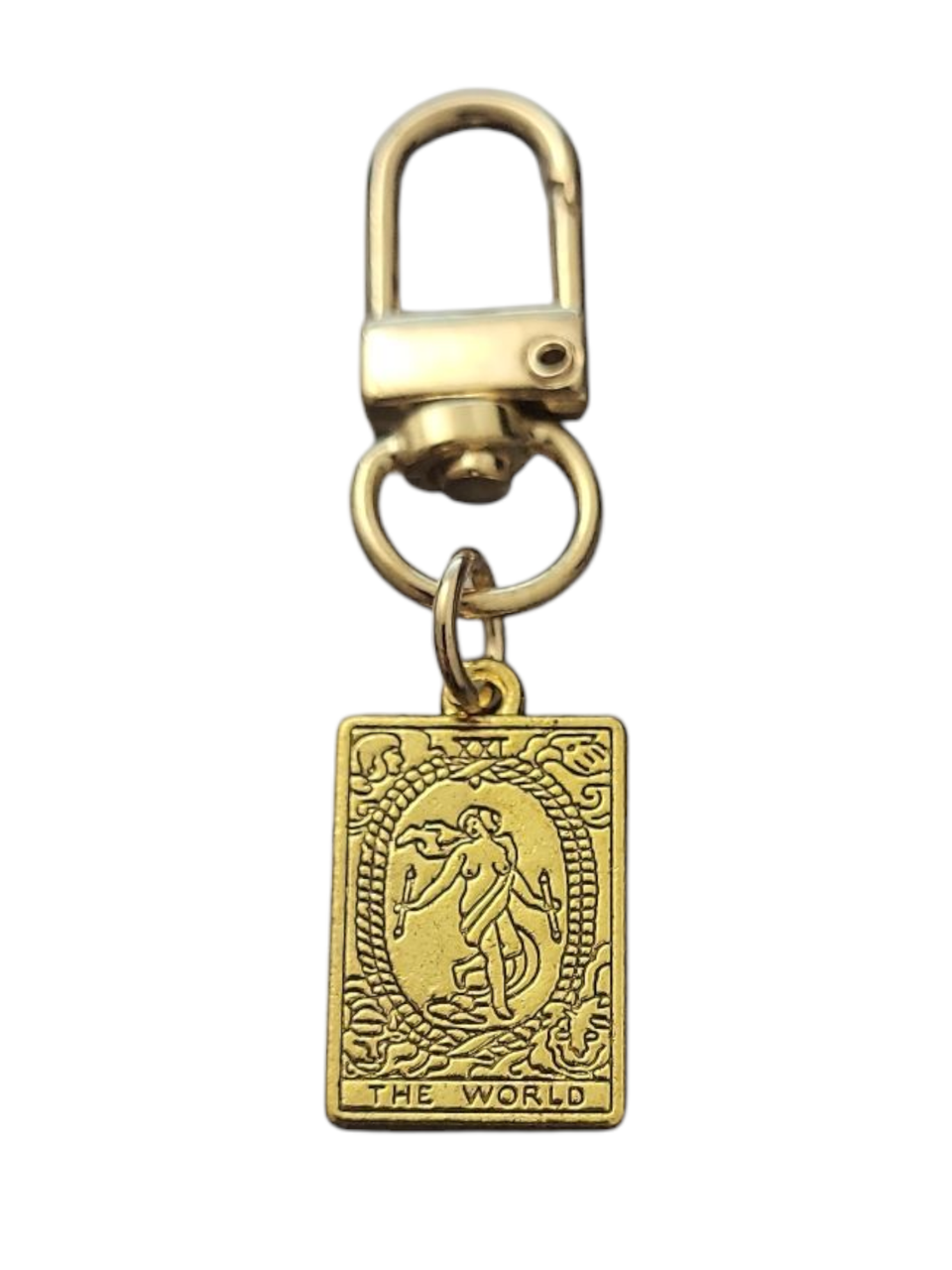 Брелок металлический Таро Мир 58 мм Золотистый Брелок металлический Таро Мир 58 мм Золотистый