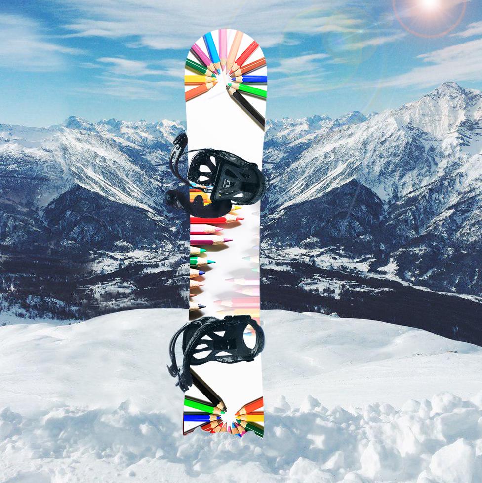 Карандаши/Pencils наклейка на сноуборд (bord_1366)