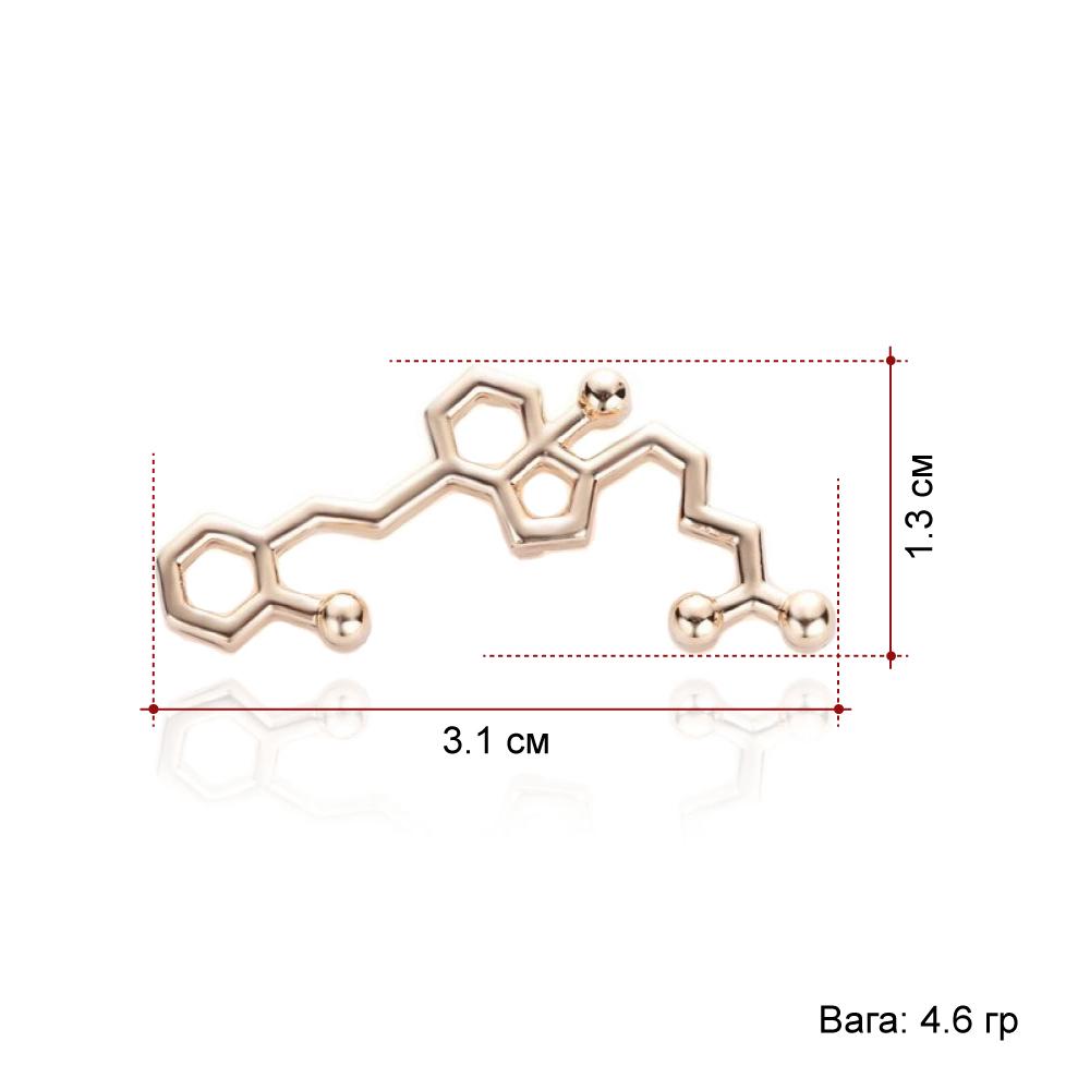 Значок Молекула Вітаміну D BRGV112144 Золотистий - фото 3