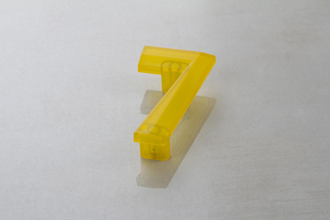 Меблева ручка Poliplast цифра семірка РП-7 Прозорий жовтий (16160) - фото 1