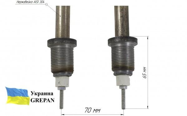 П-подібний тен Grepan 1000 W 220 V штуцер М22х1,5 нержавіюча сталь (pobr01) - фото 2