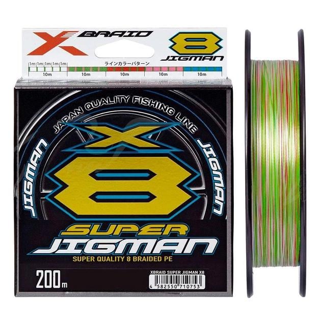 Шнур YGK X-Braid Super Jigman X8 200 м №1,2 0,185 мм 25 Lb 11,3 кг (1013-5545.03.94)
