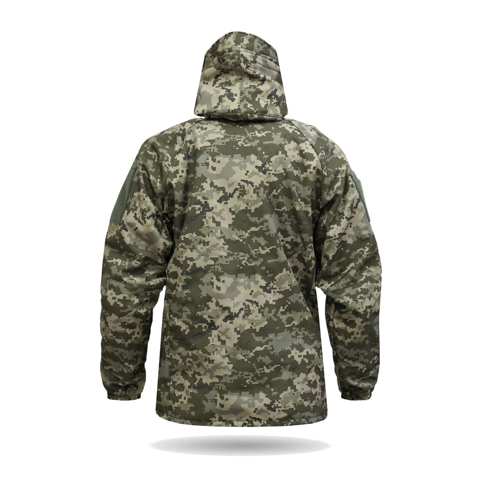 Куртка военная мембранная Windproof Softshell Pro с защитой от ветра и дождя XL Пиксель (7294-2-XL) - фото 5