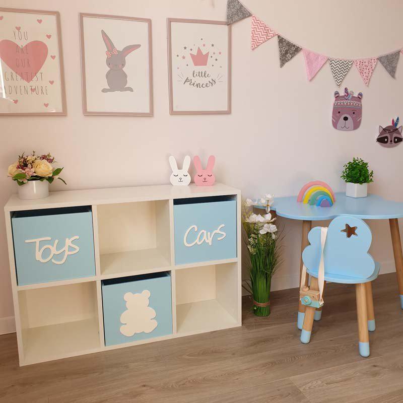 Стеллаж для игрушек и книг на 6 ячеек Gap ST6 White/Blue