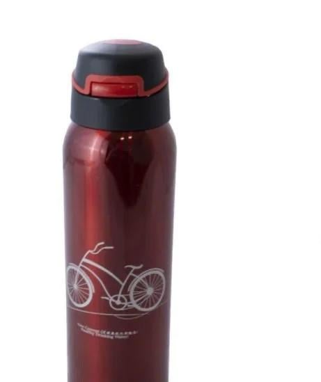 Термобутылка Sport 500ml EL-564-7 с трубочкой Бордо (100573)