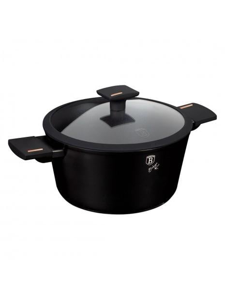 Каструля з кришкою Berlinger Haus Monaco Collection для плит титанове покриття 20 см 2,5 л Чорний (28398815) - фото 1