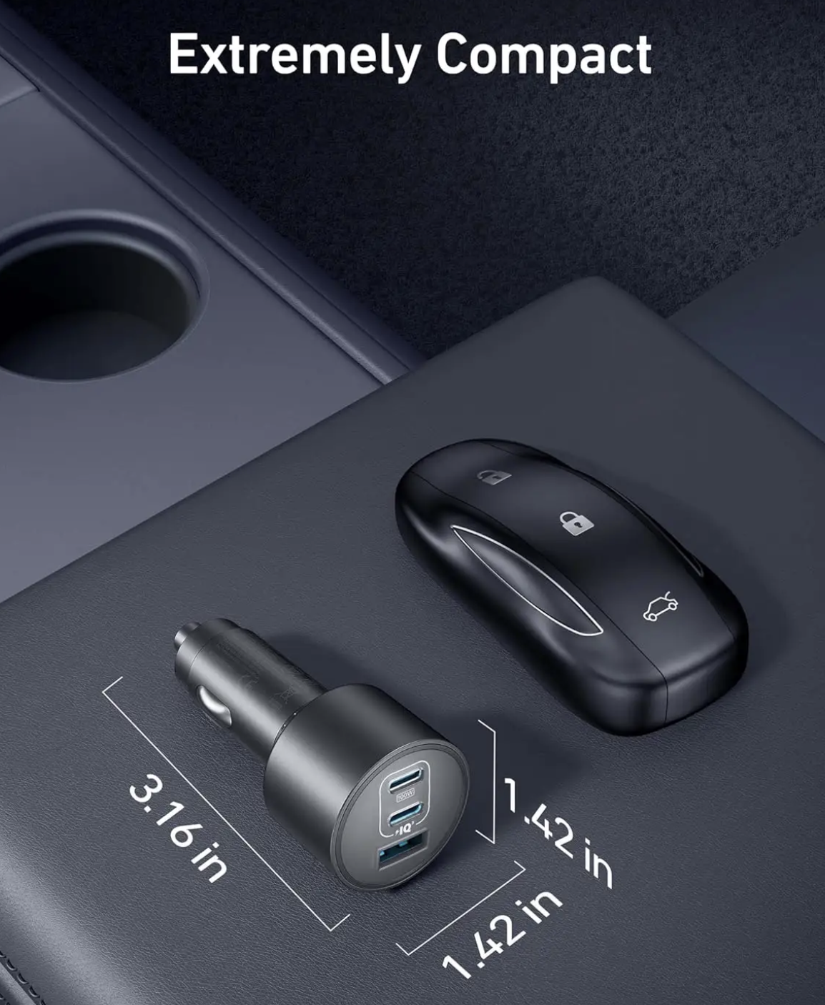 Автомобильное зарядное устройство Anker Fast Charger Car 3-Port 167,5W (A27376A1) - фото 5 Автомобильное зарядное устройство Anker Fast Charger Car 3-Port 167,5W (A27376A1) - фото 5