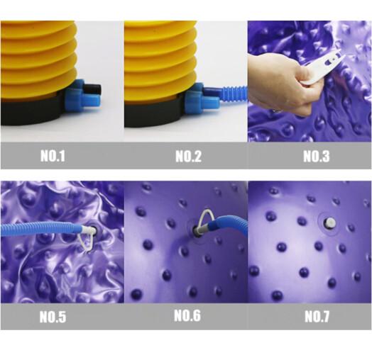 М'яч для фітнесу Newt HMS масажний 65 см Синій (NE-MAS-65-B) - фото 2