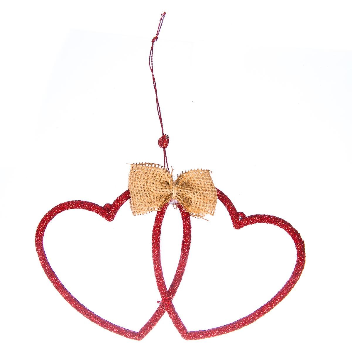 Новогодняя подвеска Elisey Два сердца (035NY)