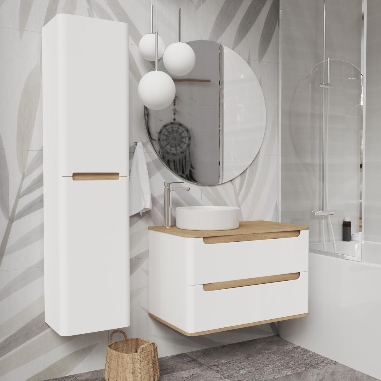 Пенал подвесной MVK Vostok Terra 40 B1 левый эмаль 400х300х1600 мм Белый матовый (tr140lwh) - фото 6