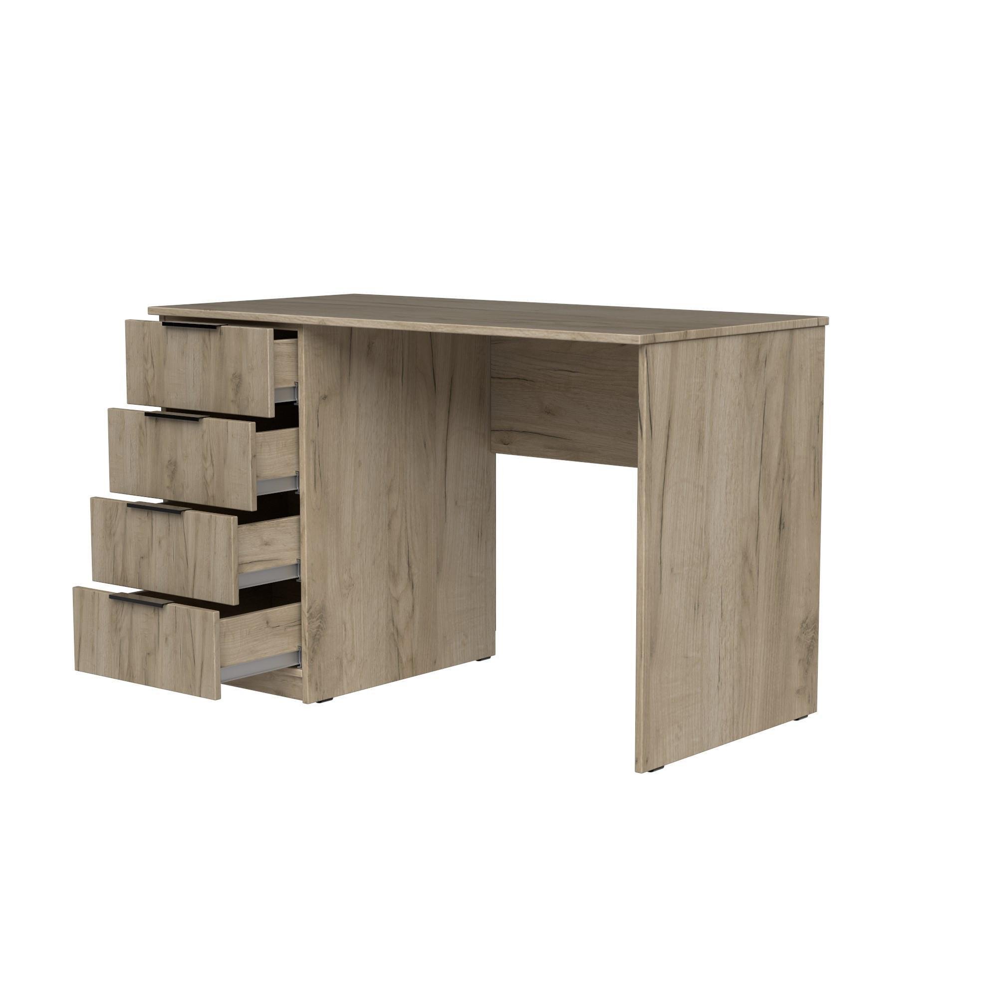 Стол письменный СП2 4Я SENAM 750х1100х600 мм ДСП Дуб Крафт Серый - фото 4