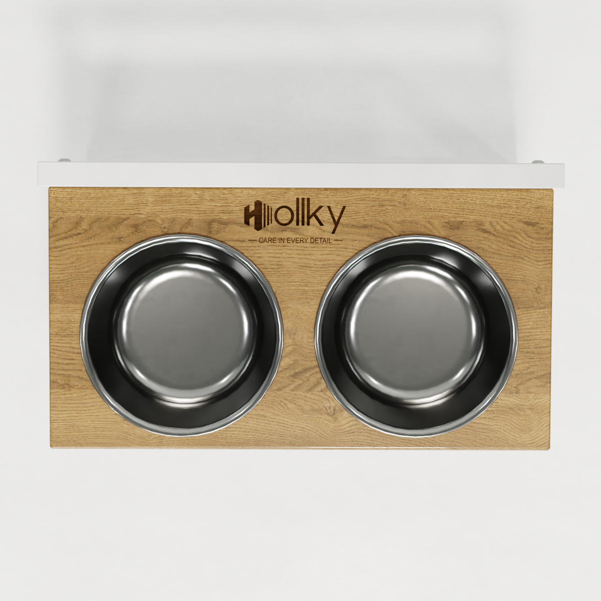 Миски на регульованій підставці для середніх собак Hollky Flex M 2х0,85 л (FM-422530-WHNT) - фото 4 Миски на регульованій підставці для середніх собак Hollky Flex M 2х0,85 л (FM-422530-WHNT) - фото 4