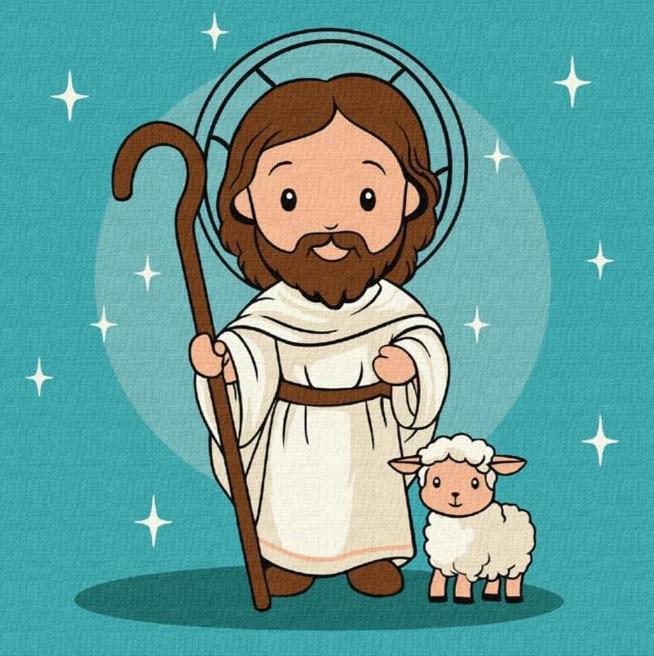 Набір для розпису по номерах для дітей Ideyka Милий Ісус КНО1194 25х25 см (MTT-196093)