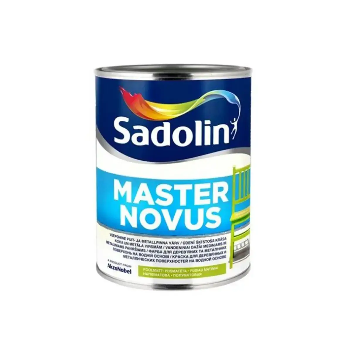 Краска алкидная Sadolin Master Novus 15 для дерева и металла 1 л Белый (5204639)