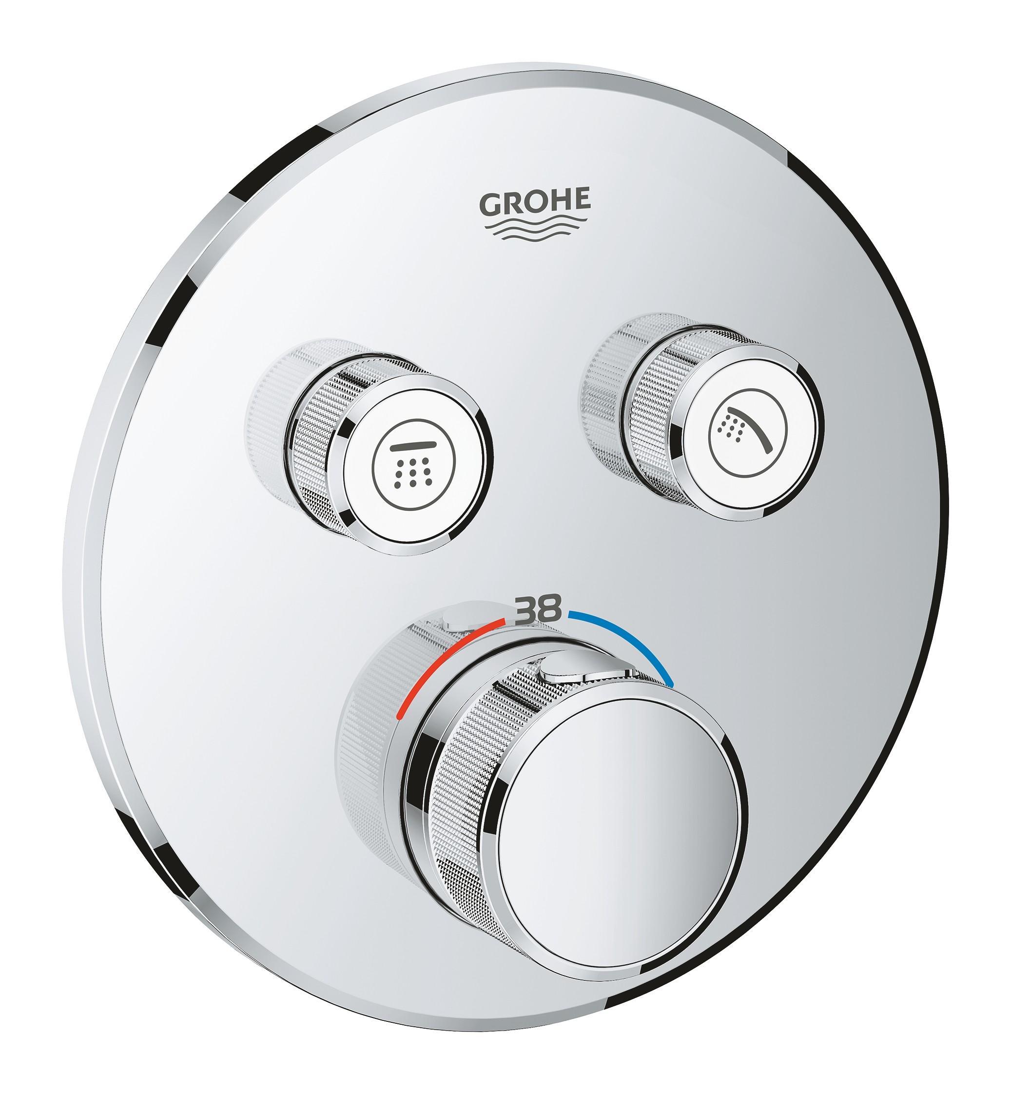 Термостат для душа скрытого монтажа Grohe Grohtherm SmartControl с двумя кнопками управления Хром (29119000)