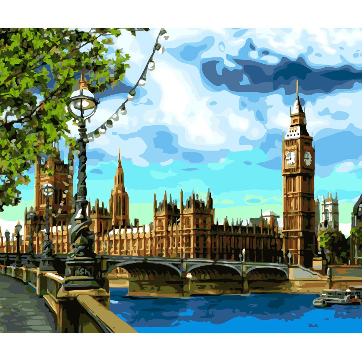 Картина по номерам Strateg Премиум Величие Лондона 40x50 см (SY6631)