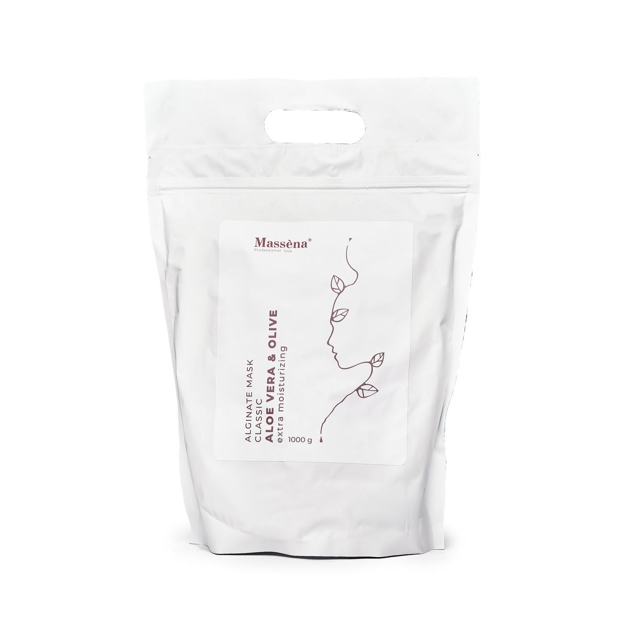 Маска для лица альгинатная MASSENA ALOE VERA&OLIVE увлажняющая 1000 г (37284585)