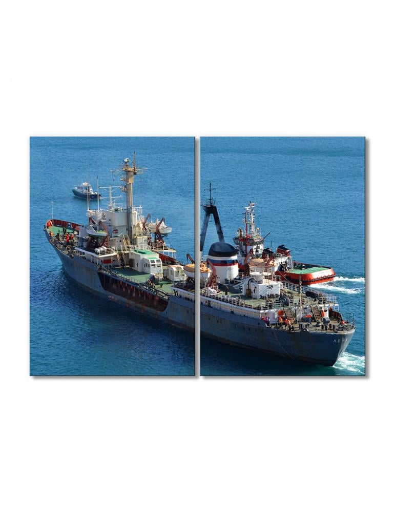 Картина модульная Судно 2 модуля 60x90 см