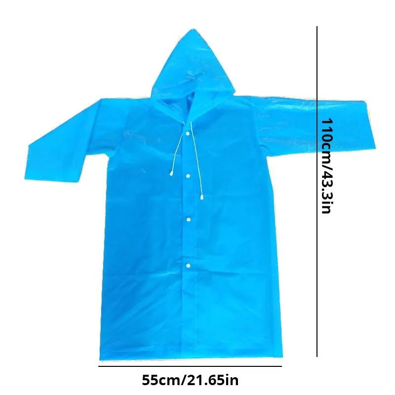 Дощовик дитячий RAINWEAR Unisex з капюшоном на кнопках 110-145 см Blue (83369) - фото 3