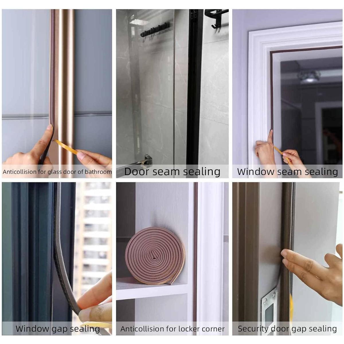 Ущільнювач для вікон та дверей Weikan самоклеючий 9х6 мм 6 м (R35866) - фото 6 Ущільнювач для вікон та дверей Weikan самоклеючий 9х6 мм 6 м (R35866) - фото 6