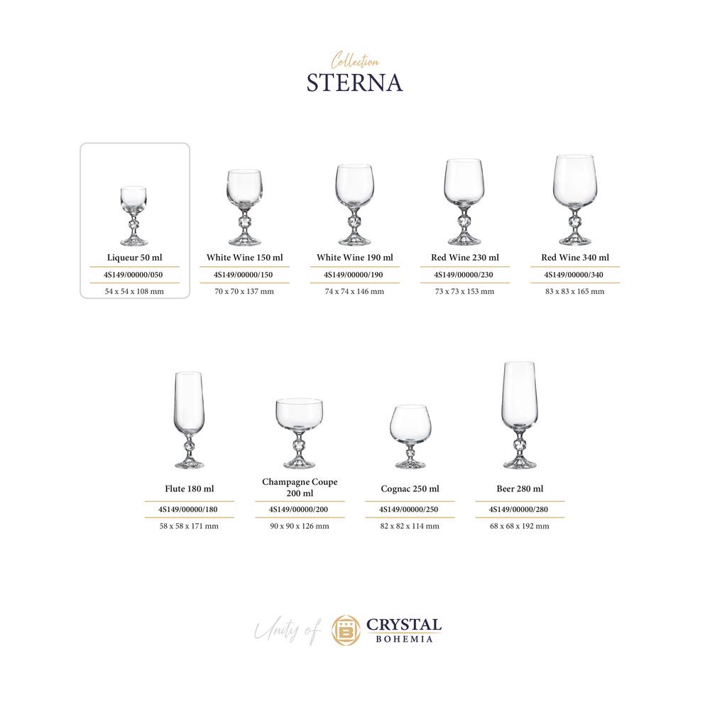 Набір чарок Bohemia Klaudie Sterna 4S149/00000/050 50 мл 6 шт. (14833) - фото 2 Набір чарок Bohemia Klaudie Sterna 4S149/00000/050 50 мл 6 шт. (14833) - фото 2