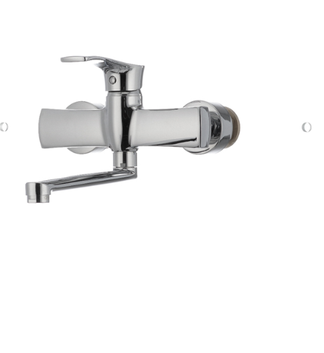 Смеситель для кухни Cron SONATA-5 на стену однорычажный цинковый сплав Хром (b-CR0815) - фото 2