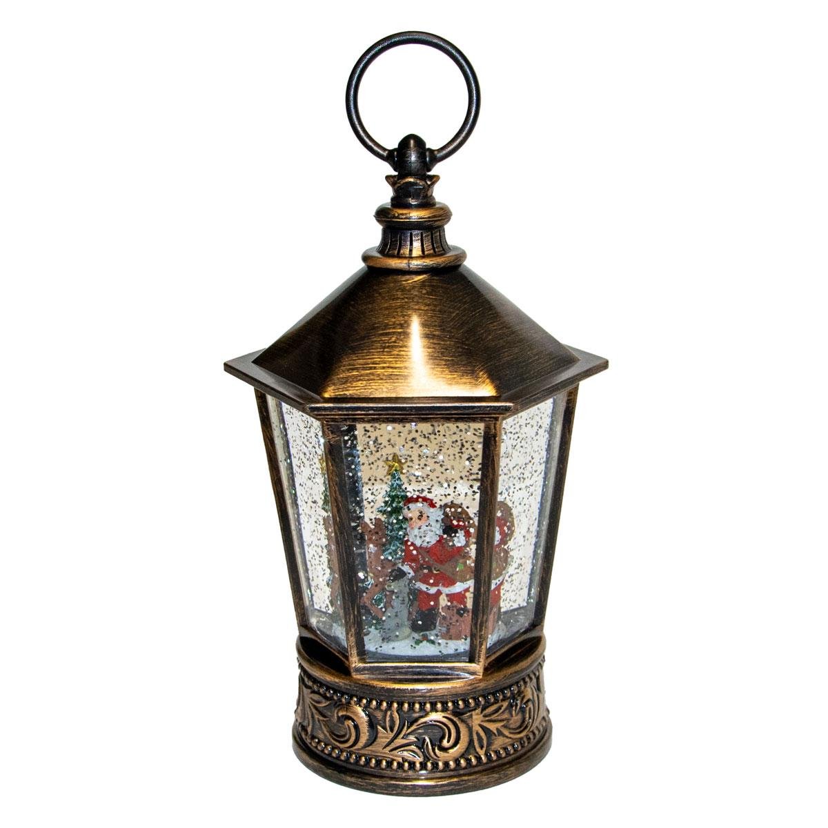 Ночник XMAS WDL-24077 на батарейках новогодний LED фонарь со снегом (1011080-Bronze)
