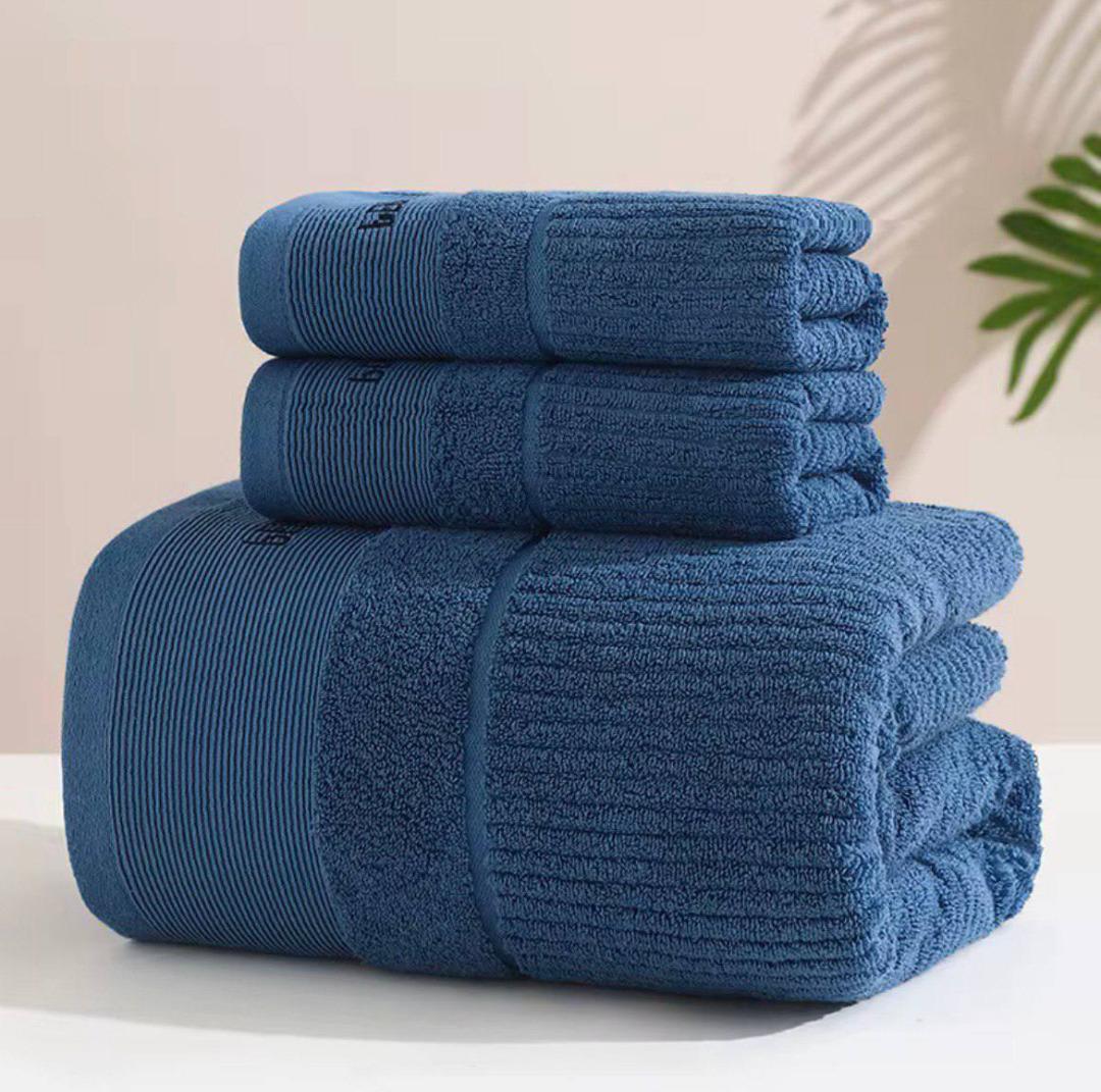 Набір рушників Perfect Style 3в1 Темно-синій (NR3in1BathBluePerfect) - фото 1 Набір рушників Perfect Style 3в1 Темно-синій (NR3in1BathBluePerfect) - фото 1