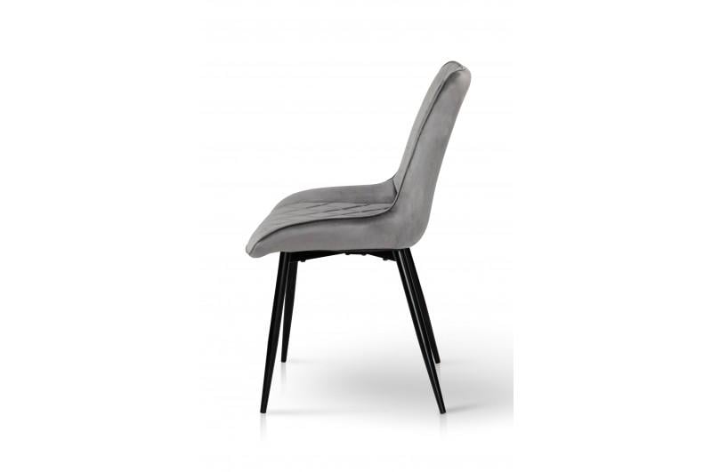 Кухонний стілець Мікс Меблі Korfu велюр Сірий/Чорний - фото 3 Кухонний стілець Мікс Меблі Korfu велюр Сірий/Чорний - фото 3