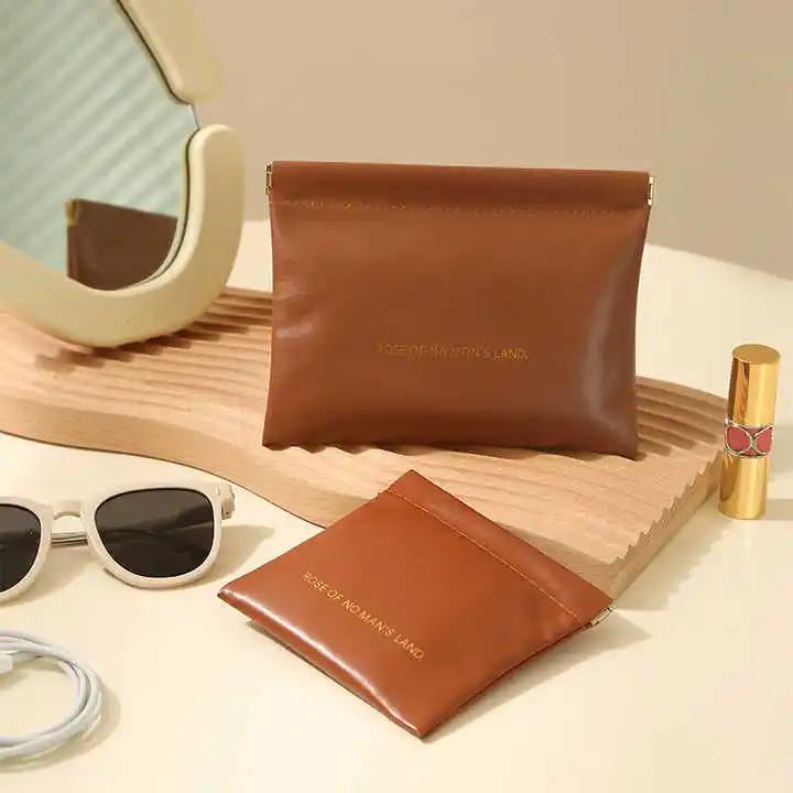 Набор косметичек для хранения аксессуаров 14х18 и 11х12 см 2 шт. Коричневый (MP-132_L-S_brown)