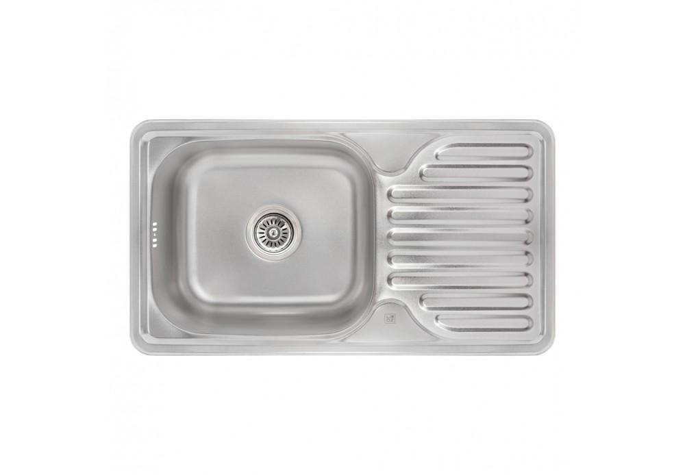 Кухонная мойка Lidz 7642 0,8 мм Micro Decor (LIDZ764208MICDEC)