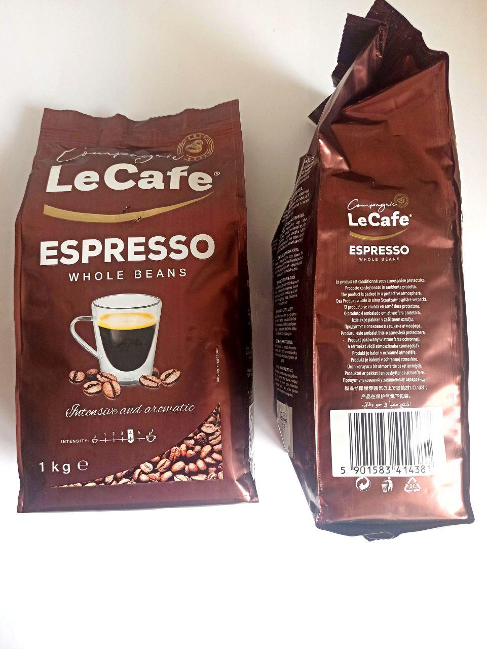 Кава в зернах Espresso LECafe 1000 г