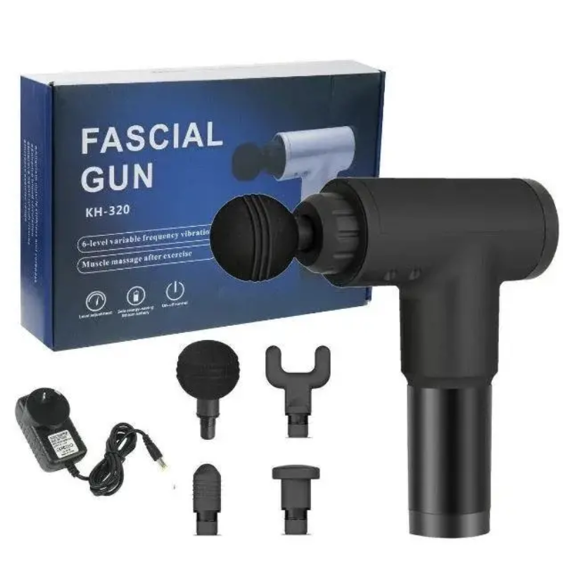 Пистолет массажный Fascial Gun KH-320 амплитуда 12 мм 1200-3300 об. 24х24,5х51 см (2479517671)
