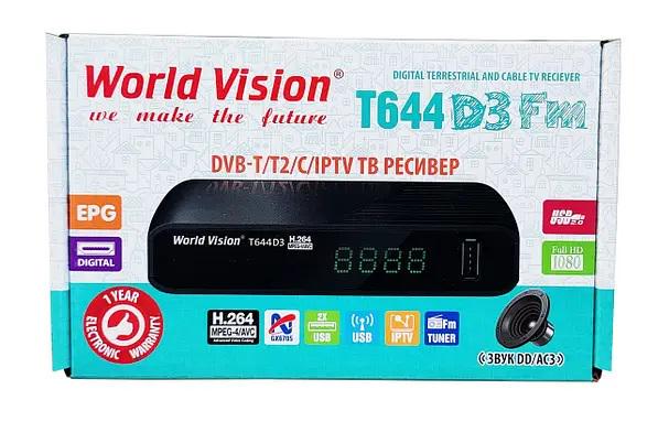 Цифровой эфирный ресивер Т2 World Vision T644D3 FM (18827889) - фото 4