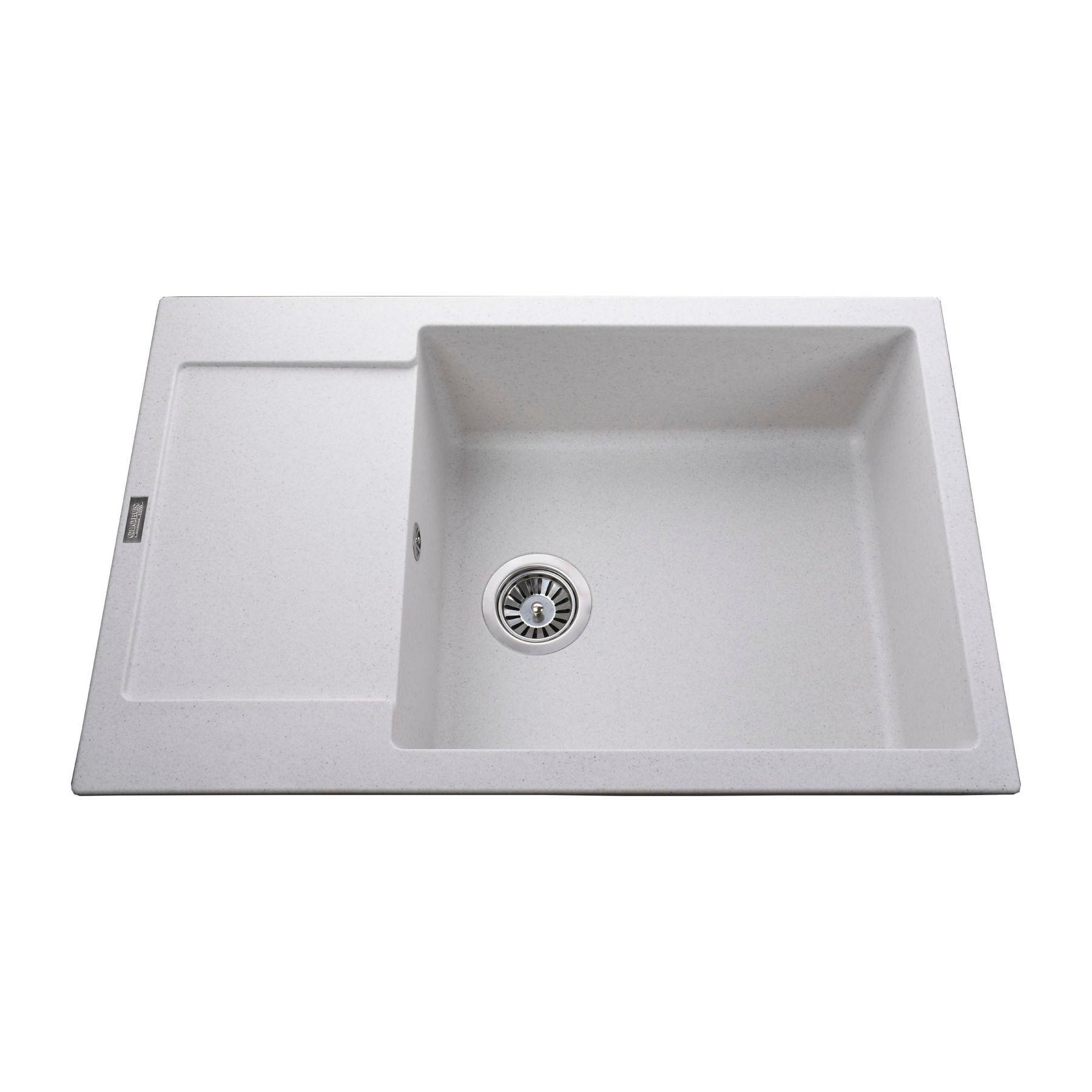 Гранитная мойка Globus Lux Malabi 780x500 мм Жемчужина